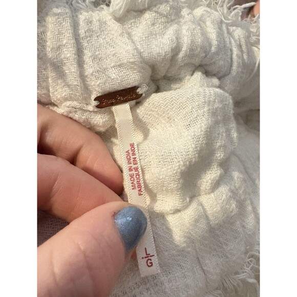 Free People Size L Oversized Cover Up Set Top and Shorts Lace White - Picture 7 of 11